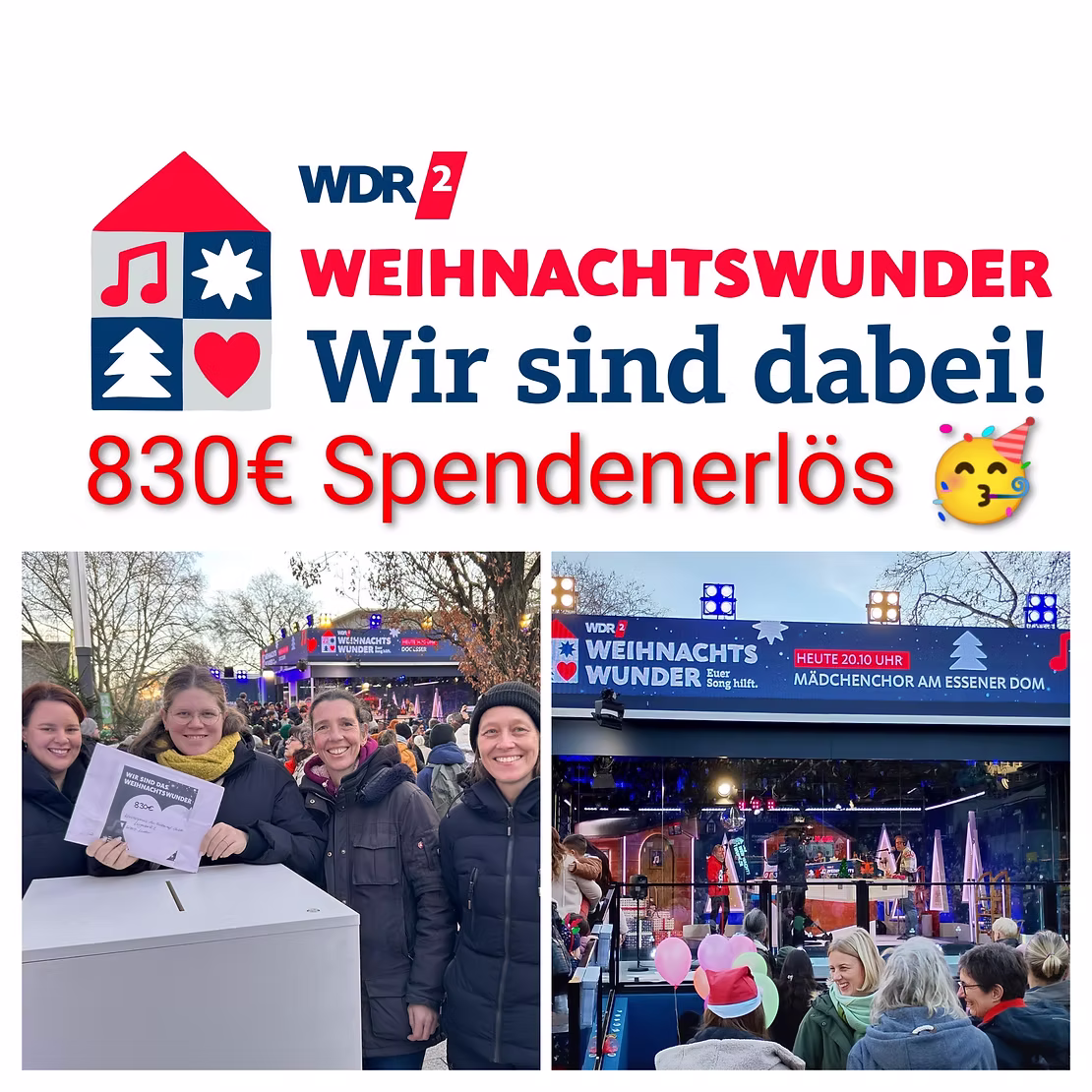 Spendenübergabe WDR2 Weihnachtswunder 2025